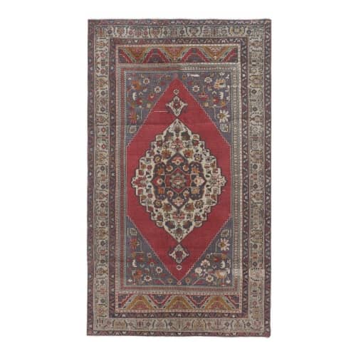 Vintage Turkish Konya Taspinar Rug With Venetian Renaissance | Runner Rug in Rugs by Vintage Pillows Store. Item made of cotton