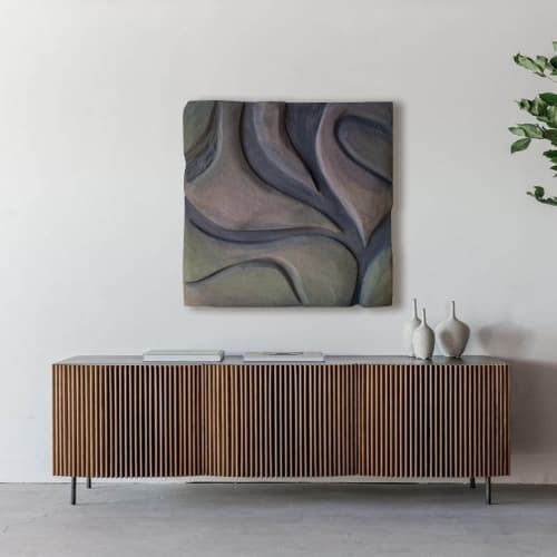 Textured 3D Wall Art: Organic Nature Forms Sculpture | Wall Sculpture in Wall Hangings by Vaiva Art Atelier