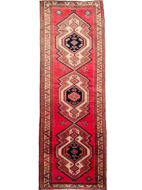 MAGENTA Pink, Copper, Indigo, Purple & More | Vintage Persia | Runner Rug in Rugs by The Loom House. Item made of wool