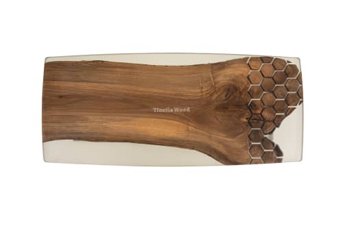 Walnut Epoxy Table - Walnut Resin Table - Custom Walnut Tabl | Dining Table in Tables by Tinella Collection. Item made of walnut compatible with contemporary and art deco style