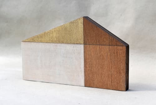 Barn - Aged/Gold No. 30 | Sculptures by Susan Laughton Artist. Item composed of wood