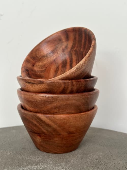 Teak Wood Small Serving Bowls | Serveware by Busa Designs