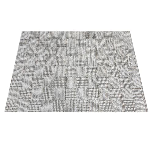 Handmade Geometric PET Area Rug, Modern Neutral Indoor Outdoor Carpet | Rugs by Swiflo
