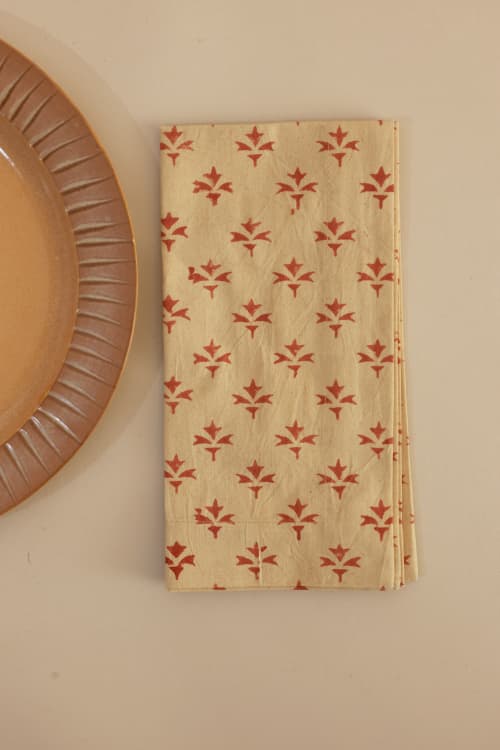 Silent Breeze Kalamkari Napkins, Set of 4 | Linens & Bedding by Ninéh