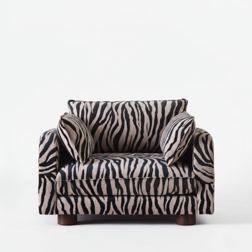 Miles Love Seat Zebra | Work by District Loom