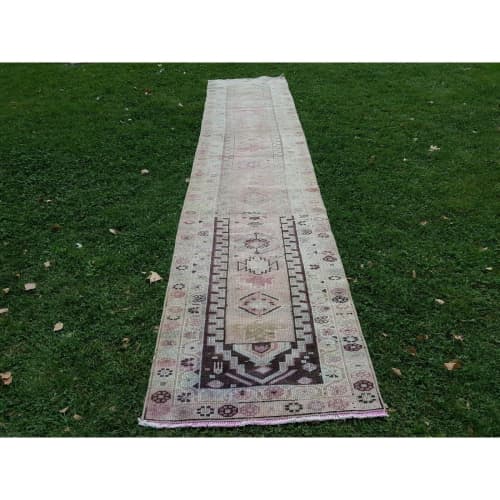 Hand-Knotted Turkish Kurdish Runner . Tribal Long Runner | Area Rug in Rugs by Vintage Pillows Store. Item composed of fiber