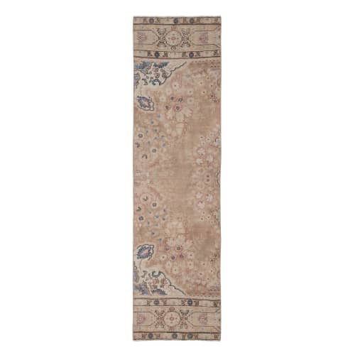 Mid-20th Century Handmade Turkish Anatolian Runner | Runner Rug in Rugs by Vintage Pillows Store. Item made of cotton