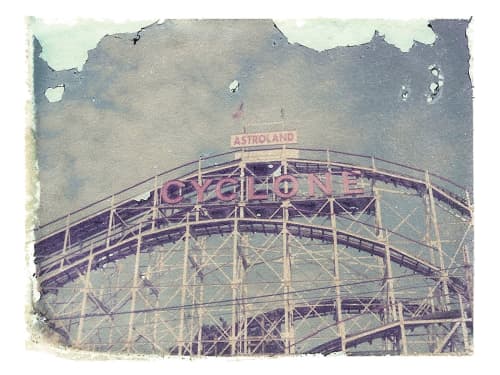 Cyclone (Coney Island) | Photography by She Hit Pause. Item composed of paper