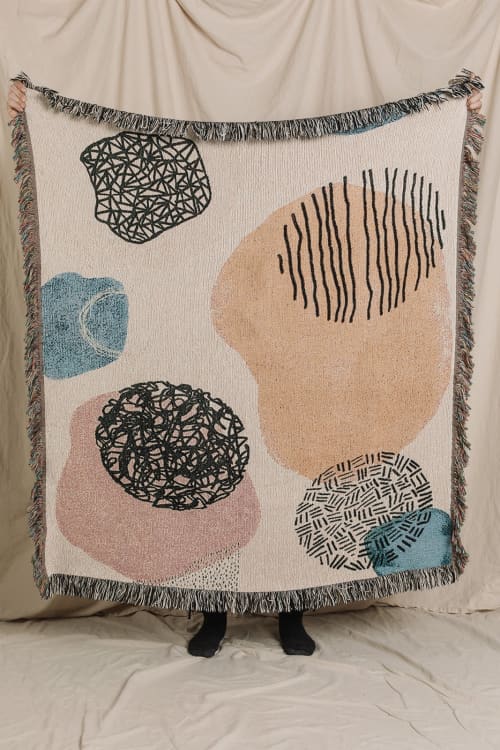 Freeform Throw | Linens & Bedding by PAR  KER made. Item composed of cotton and fiber in boho or mid century modern style