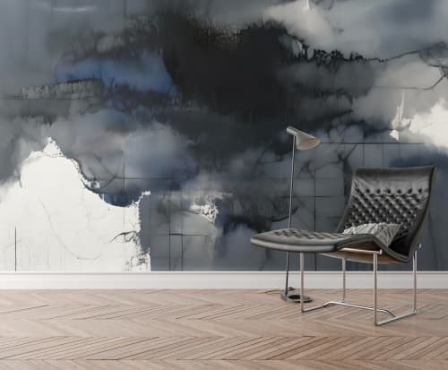 Into the Storm — Abstract Luxury Wallpaper Mural | Wall Treatments by ELLE WALLS