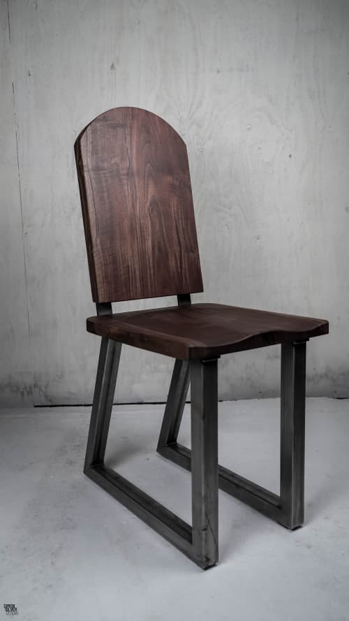 Simpleton Chair | Dining Chair in Chairs by Simon Silver Designs. Item made of walnut with steel