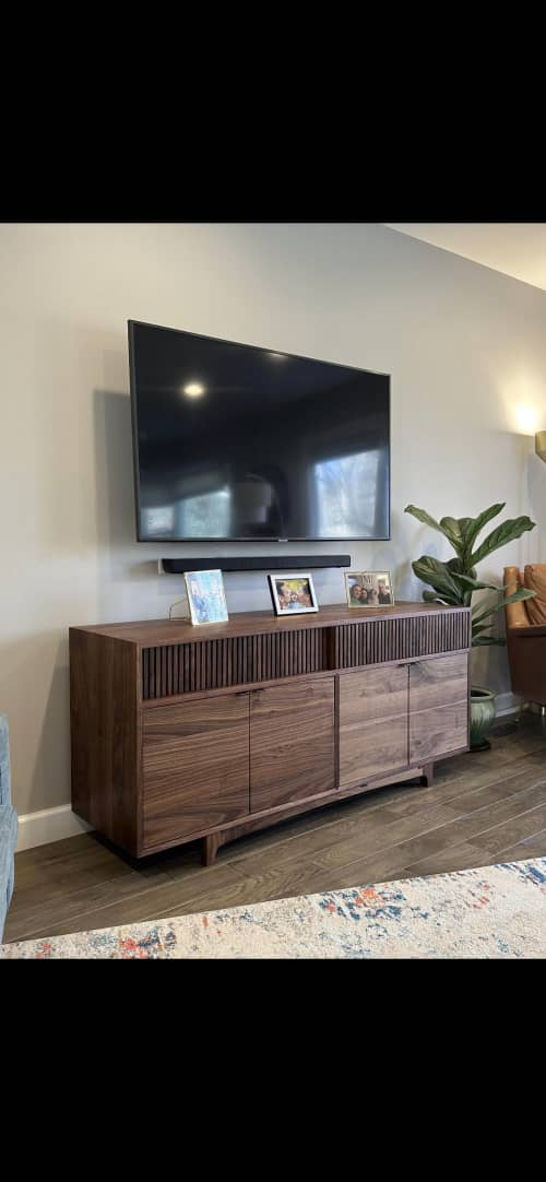 “Rainier Cabinet” Media Console, TV Stand, with storage | Storage by Handhold Studio