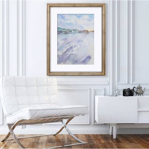 Low Tide | Watercolor Painting in Paintings by Brazen Edwards Artist. Item made of paper