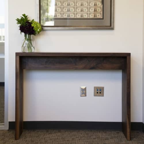 Narrow Wood Console Table | Spider Table | Tables by Alabama Sawyer. Item composed of walnut