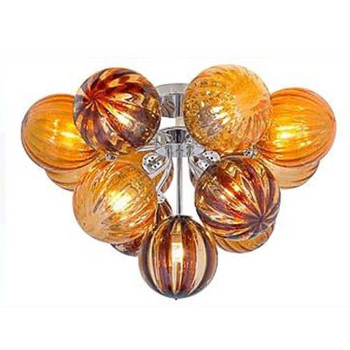 PERLE CEILING (13 GLOBE) | Chandeliers by Oggetti Designs. Item made of glass