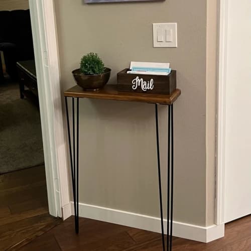 Narrow Console Table, Wood Console Table, Rustic Table | Tables by Picwoodwork. Item made of wood