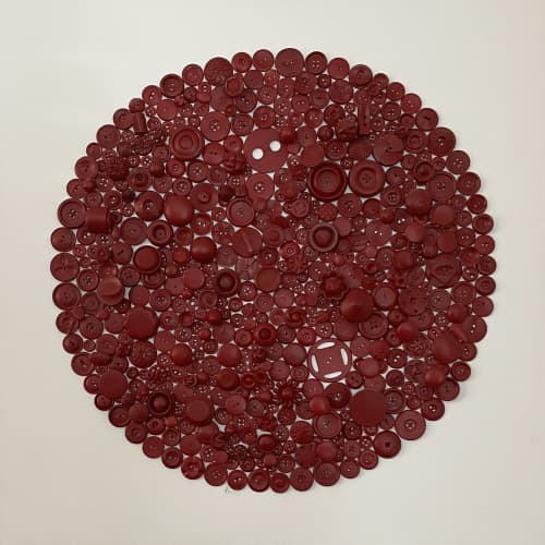 Target 20"x20" | Mixed Media in Paintings by Emeline Tate. Item composed of canvas