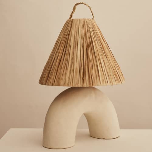 Volta Cream Lamp | Table Lamp in Lamps by OM Editions. Item composed of ceramic