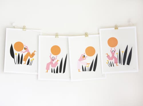 Carry the World Print Set | Prints by Leah Duncan. Item composed of paper in mid century modern or contemporary style