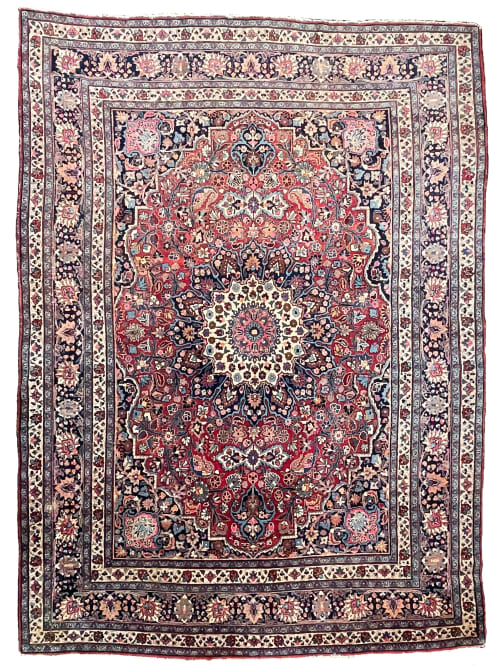 GLOWING Northeast Antique | Timeless Beauty with Blooming | Area Rug in Rugs by The Loom House. Item composed of cotton and fiber