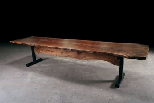 Bull of the Woods Walnut Dining Table | Tables by Urban Lumber Co.. Item composed of walnut