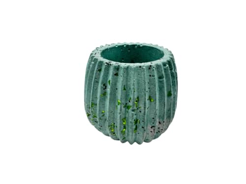 Mint Ribbed Flute Petite Planter | Vases & Vessels by RAW & UNIQ
