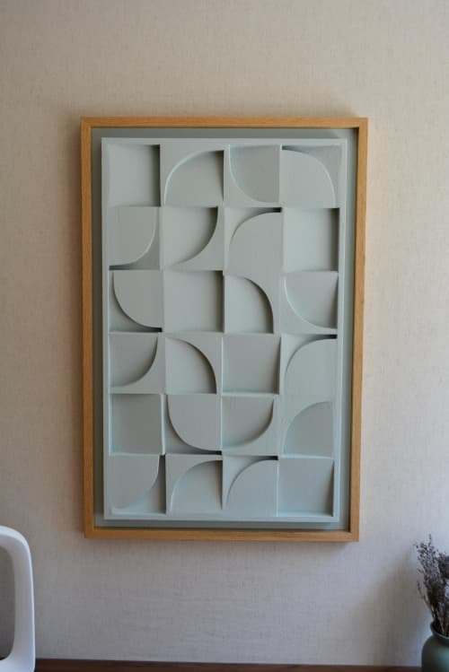 No. 121 Japandi Plaster Wall Relief - Scandinavian Neutral Decor | Decorative Objects by Joseph Aurelius
