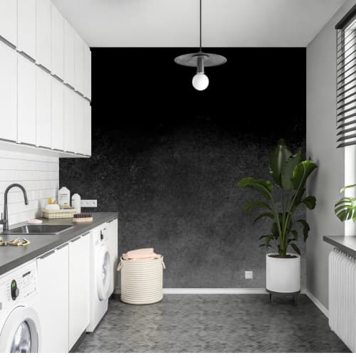Black Ombré — Abstract Luxury Wallpaper Mural | Wall Treatments by ELLE WALLS