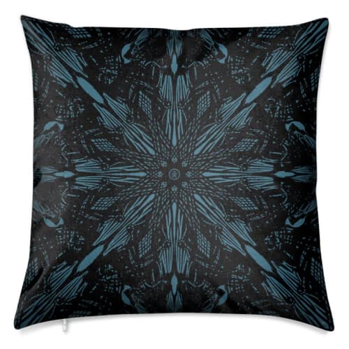 Raven Feather Velvet Cushion | Pillows by Sean Martorana. Item made of cotton