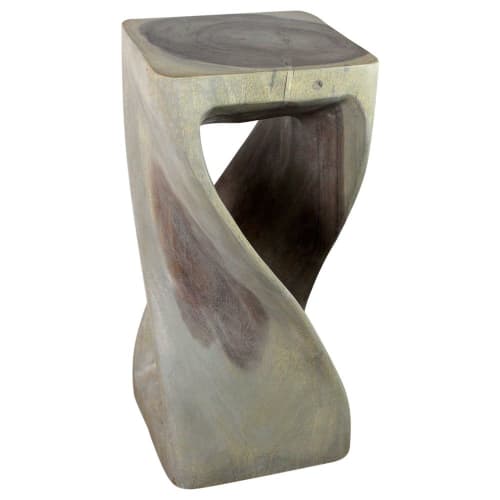 Haussmann® Original Wood Twist Stool 12 X 12 X 26 | Chairs by Haussmann®