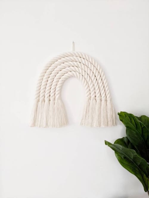 XL Rainbow Wall Hanging, Nursery Decor, Macramé Rainbow | Macrame Wall Hanging in Wall Hangings by Damaris Kovach. Item composed of cotton