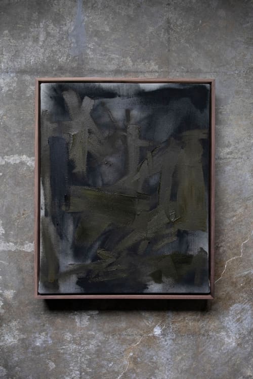Cavern | Oil And Acrylic Painting in Paintings by Double Kick | Sara Kraus. Item composed of canvas and synthetic in minimalism or contemporary style