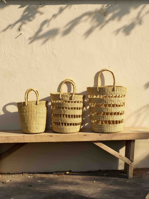 Tena Basket | Storage Basket in Storage by AKETEKETE. Item in boho or country & farmhouse style