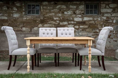 Hickory Farmhouse Dining Table | Tables by Hazel Oak Farms | Amana Colonies in Amana. Item composed of wood