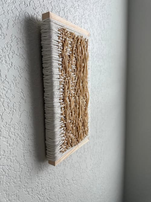 Woven Tile - 6x12 Raffia | Wall Sculpture in Wall Hangings by Mpwovenn Fiber Art by Mindy Pantuso