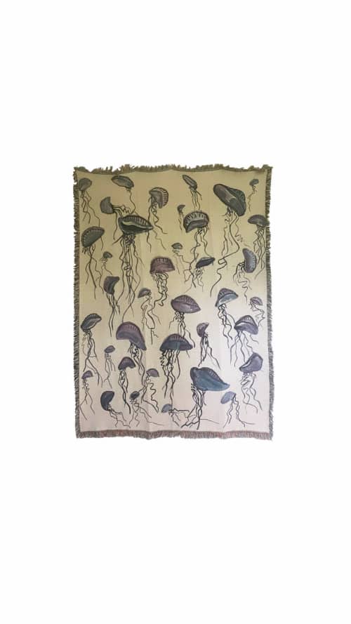 South Beach Man-O-War Tapestry | Wall Hangings by Neon Dunes by Lily Keller. Item composed of cotton