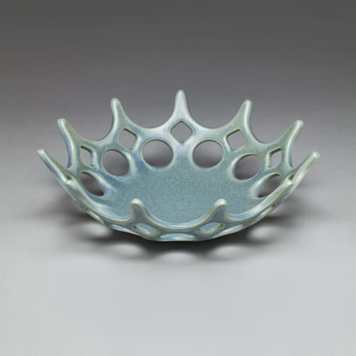 Crown Openwork Bowl - Blue/Green | Decorative Objects by Lynne Meade