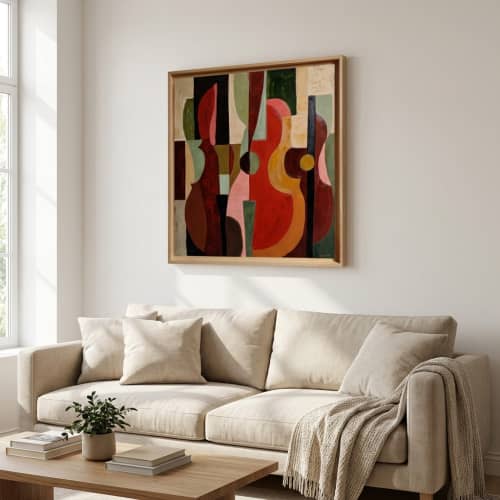Accords interieurs- Peinture abstraite géométrique originale | Decorative Objects by Sophie DUMONT.