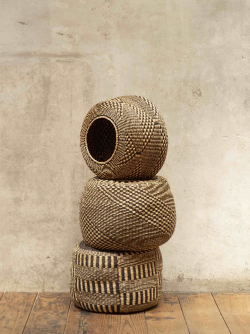 Aduko Basket | Storage Basket in Storage by AKETEKETE. Item composed of synthetic in boho or country & farmhouse style