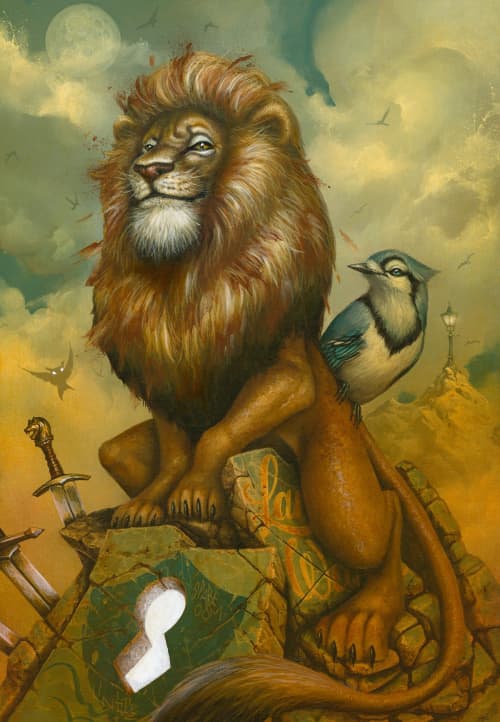 "He's Not A Tame Lion" | Prints in Paintings by Greg "CRAOLA" Simkins