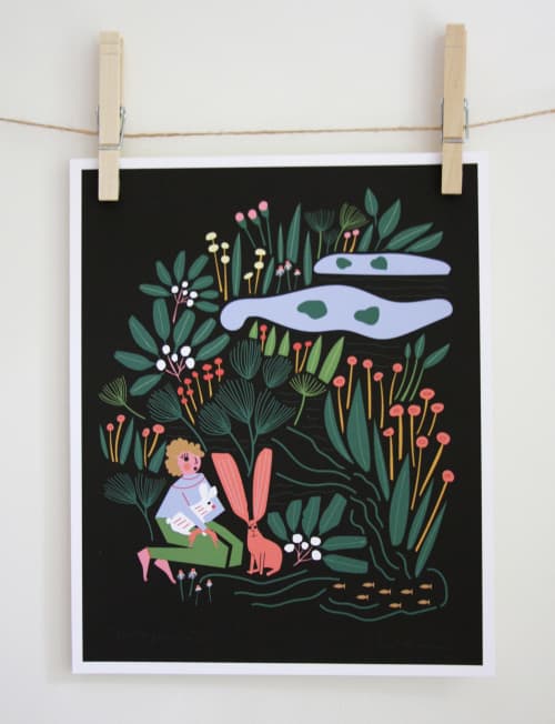 Little Friends 1 Print | Prints by Leah Duncan. Item composed of paper in mid century modern or contemporary style