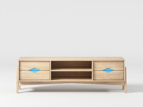 Florence Media Console | Storage by The Spalty Dog. Item made of walnut
