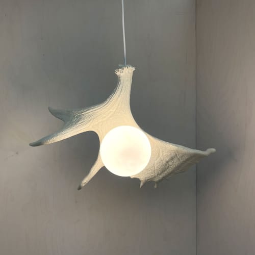 Moose Paddle Pendant | Pendants by Farmhaus + Co.. Item made of ceramic
