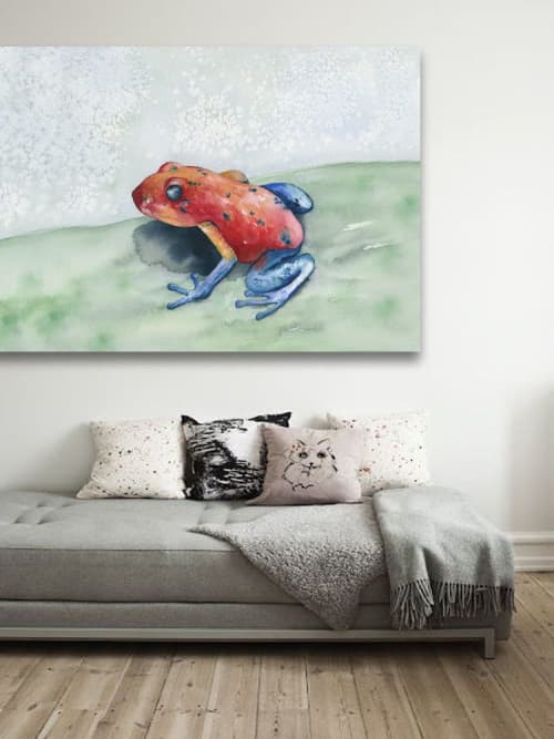Blue Jeans | Prints by Brazen Edwards Artist. Item made of canvas with paper