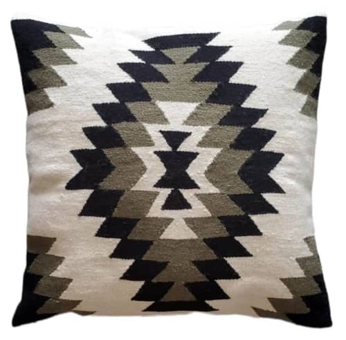 Aroma Handwoven Wool Decorative Throw Pillow Cover | Cushion in Pillows by Mumo Toronto. Item made of cotton