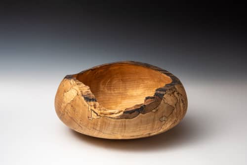 Spalted Maple Bowl | Decorative Bowl in Decorative Objects by Louis Wallach Designs. Item composed of maple wood