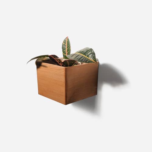 Diamond Self-Watering, Wall-Mounted Planter | Vases & Vessels by Formr. Item composed of wood
