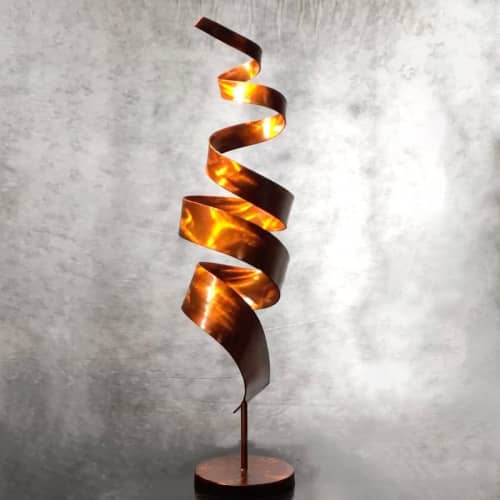 Orange Skyline | Sculptures by Sorelle Gallery. Item made of steel