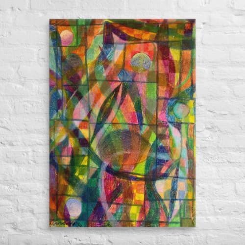 Canvas Print - Organic Life - Abstract Colorful Geometric | Work by Eman's Gallery