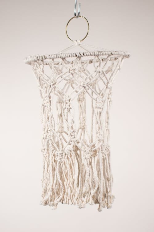 Macramé Lantern | Macrame Wall Hanging in Wall Hangings by Modern Macramé by Emily Katz. Item composed of cotton